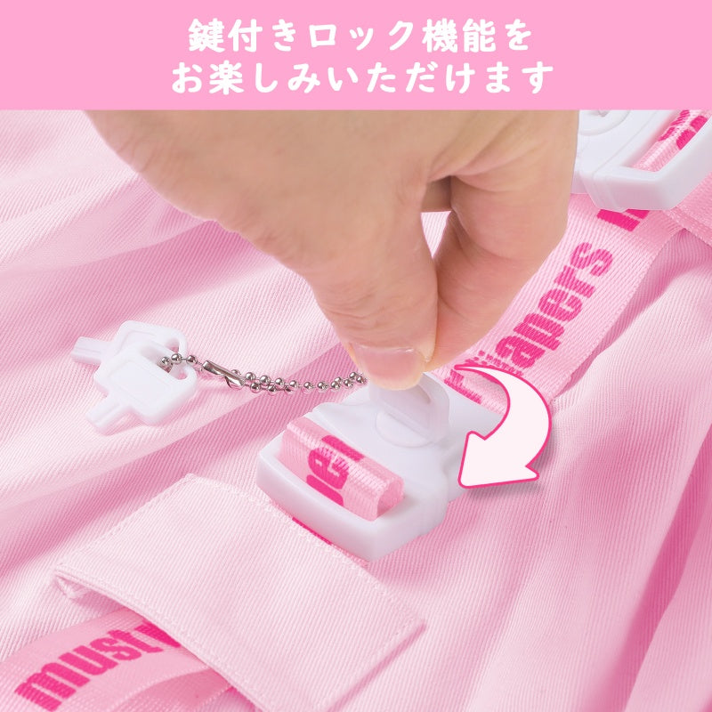 LittleForBig 大人用おむつ綿カバー バックルでロック機能付き 調整可能ベルト Dリング付き 伸縮性 漏れ防止 ズレ防止 防水 洗濯可 ピンク KDC001P