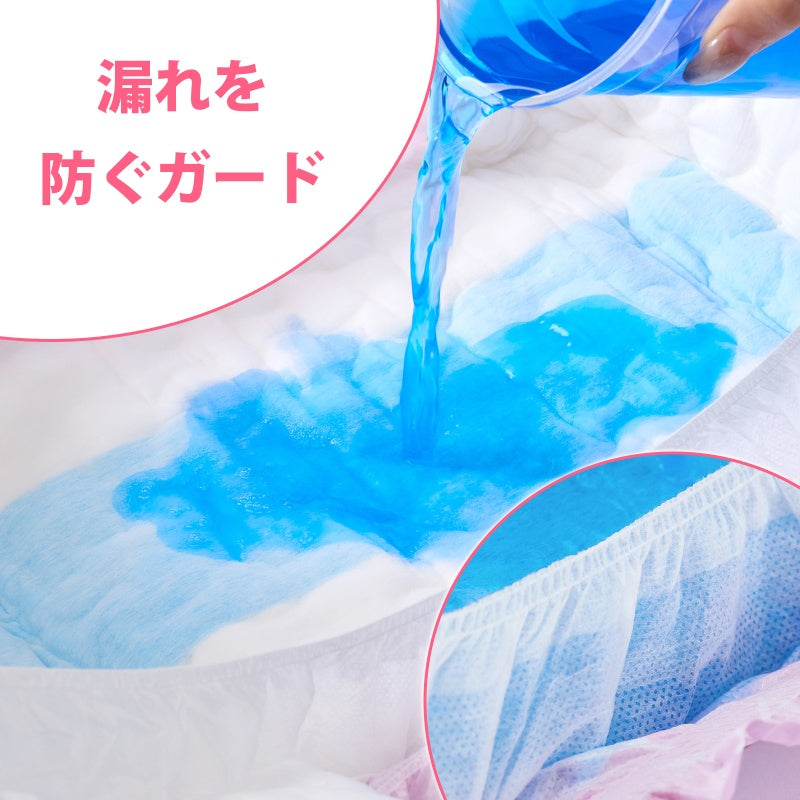 LittleForBig大人用紙おむつ 高吸収7000mL 不織布パンツタイプ【トレーニング中】面ファスナー留め 厚型 お知らせラインつき ストレッチウエストバンド 調節可能 使い捨て ピンク 80枚入 D36