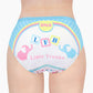 LittleForBigレディースシルキーパンティー【象ちゃん】テーマプリント 蝶結び 下着 快適フィット ブルー UP230B