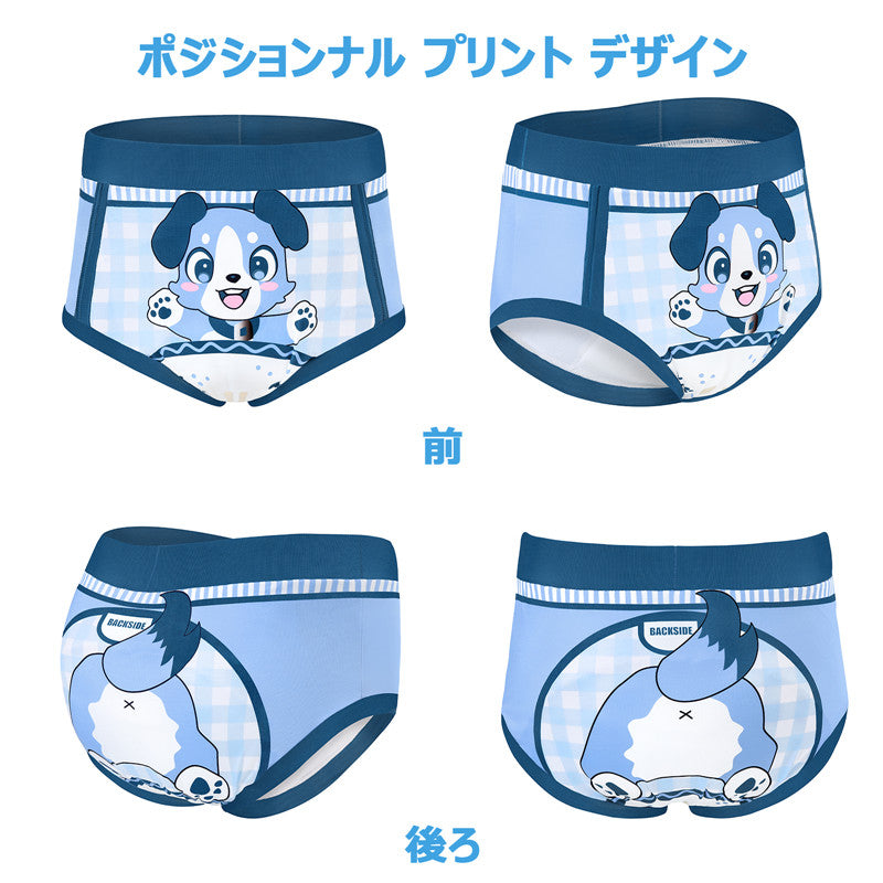 LittleForBig大人用シルキー単体で使えるトレーニングパンツ ハイウエストブリーフ式【あおちゃん】吸収・防漏・通気性 ストレッチウェストで快適 洗濯可 ブルー DC325B