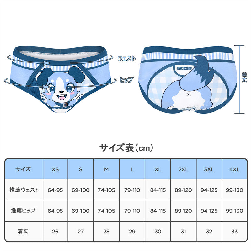 LittleForBig大人用シルキー単体で使えるトレーニングパンツ ブリーフ式【あおちゃん】飾りフロント 吸収・防漏・通気性 ストレッチウェストで快適 洗濯可 ブルー DC322B