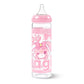 LittleForBig大人用哺乳びん【うさぎちゃん】防塵蓋付き 大容量450mL 引き換え可能なシリコーンニップル 大人向けグラス哺乳瓶 ピンク BTL08