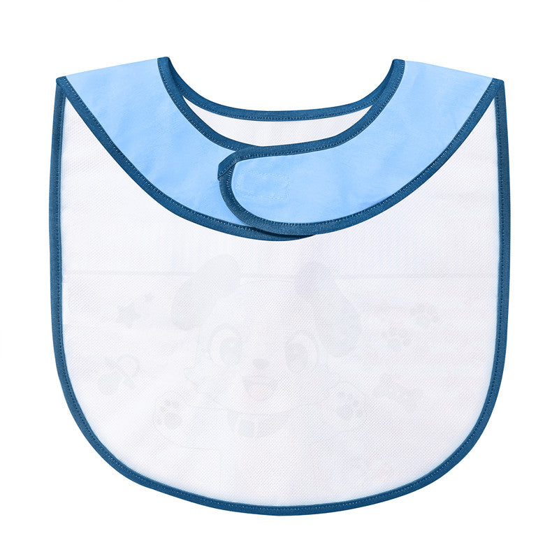 LittleForBig大人ビブ よだれかけ 可愛いエプロン【綿＋防水シート】あおちゃん柄 大人用スタイ 調整可 ブルー B28