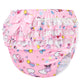 LittleForBig大人用シルキーおむつカバー【うさぎとベラ】バックに3層重ねレースフリル 大きなリボン飾り ストレッチウェストで快適 防水・漏れ防止 洗濯可 ピンク DC202P