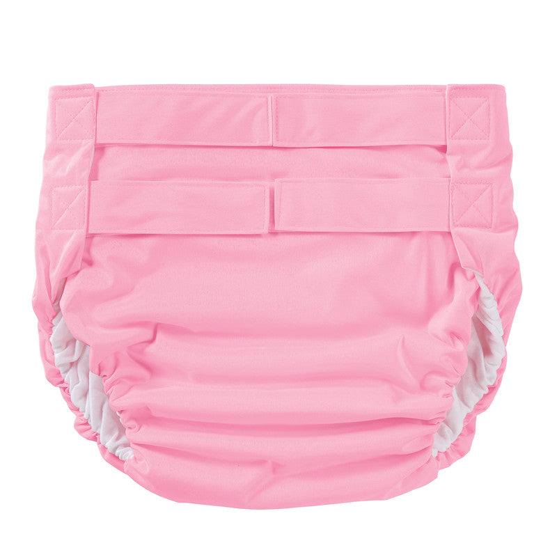 LittleForBig大人 単体で使えるトレーニングパンツ 面ファスナー式調節可能なウェスト【無地】2本取り面ファスナー 吸収・防漏・通気性 洗濯可 ピンク DC327P