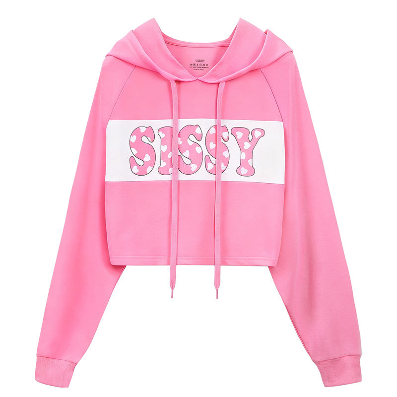 LittleForBigメンズ クロップドフーディー【パステルカラーシシー】プライド パーカー 長袖 ドローストリング レギュラーフィット ピンク MJ611P