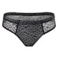 LittleForBigメンズ Tバックパンティー タッキングギャフ ブラジリアンチーキー【レオパ一ド柄】下着 シェイプブリーフ スムース柔軟メッシュ 黒 MUP530-C02