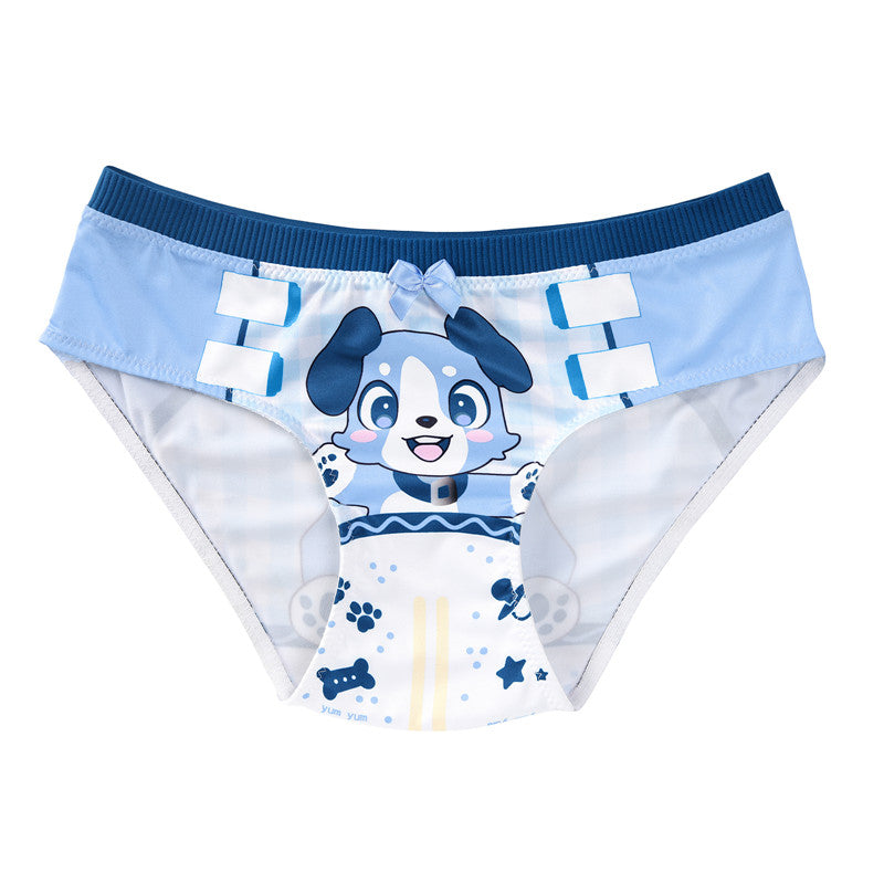 LittleForBigレディースシルキーパンティー【あおちゃん】蝶結び 下着 快適フィット ブルー UP235B