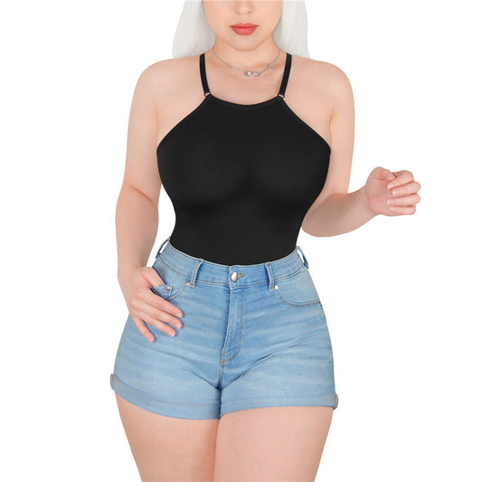 LittleForBig大人用ロンパース ビブ式 キャミロンパース 綿パジャマ 黒25WB013