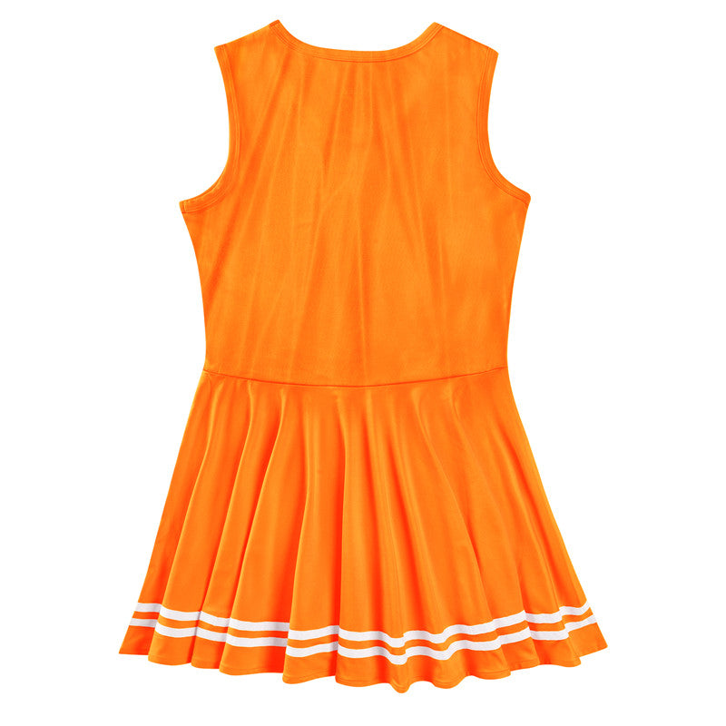 LittleForBig 女子ワンピースドレス【応援団・シシー】滑らかな生地 オレンジ 333C