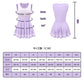 LittleForBig ワンピースドレス【応援シシー】滑らかな生地 紫  333Z