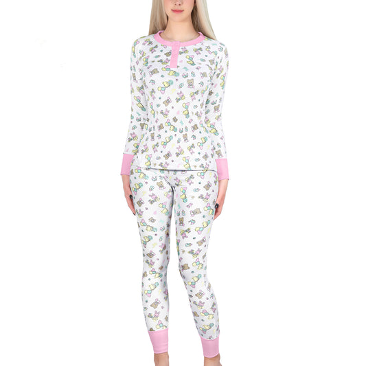 LittleForBig大人シルキーパジャマ2点セット【保育園】 長袖とズボン 部屋着 伸縮性 ユニセックス AT624