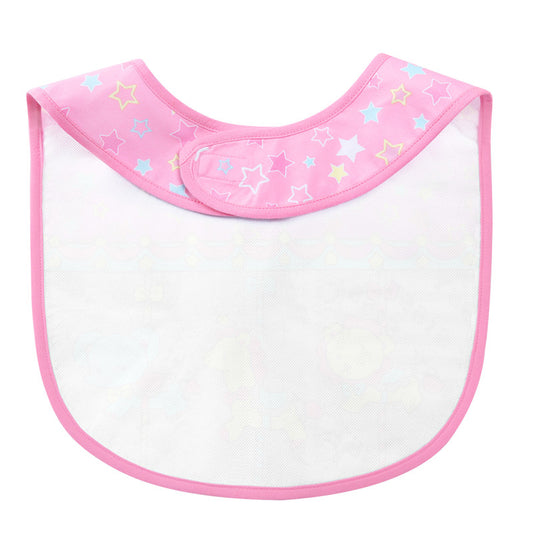 LittleForBig大人エプロン よだれかけ 可愛いビブ【綿+防水シート】 サーカスのテーマ 調整可 ピンク B29