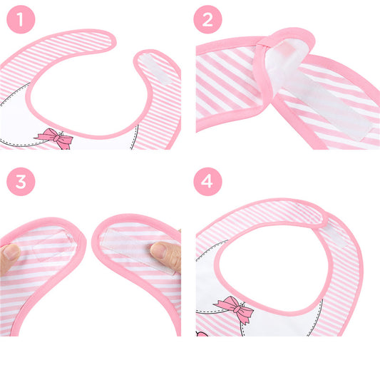 LittleForBig大人エプロン よだれかけ 可愛いビブ【綿+防水シート】 うさぎ柄 大人用スタイ 調整可 B33