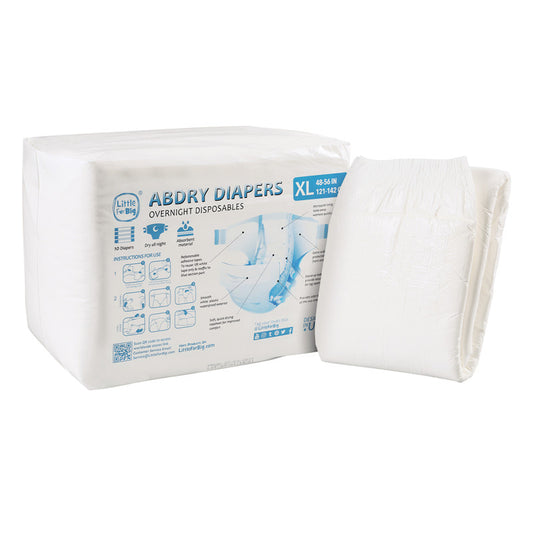 LittleForBig大人用おむつ ABDL/介護【無地】白 80枚 D10W