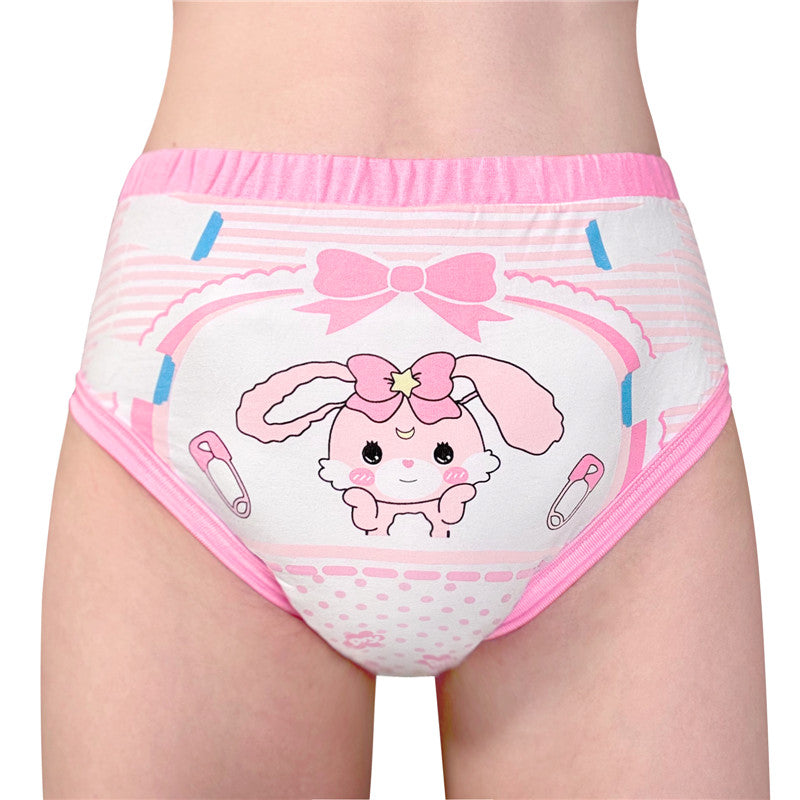 LittleForBig大人用トレーニングパンツ【ベビーうさぎ】弾力性あるウェスト 漏れ防止 通気性 洗濯可 DC301P