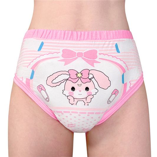 LittleForBig大人用トレーニングパンツ【ベビーうさぎ】弾力性あるウェスト 漏れ防止 通気性 洗濯可 DC301P