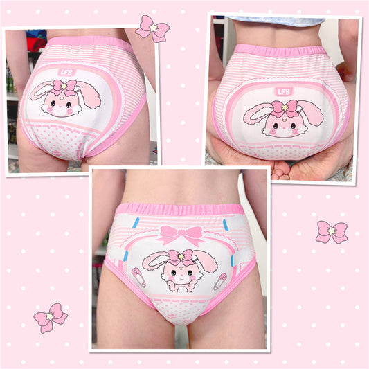 LittleForBig大人用トレーニングパンツ【ベビーうさぎ】弾力性あるウェスト 漏れ防止 通気性 洗濯可 DC301P