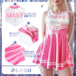 LittleForBigユニセックスワンピース 袖なしドレス【スパークルメタリック】 チアリーダー スカート 光沢 ピンク M3002P