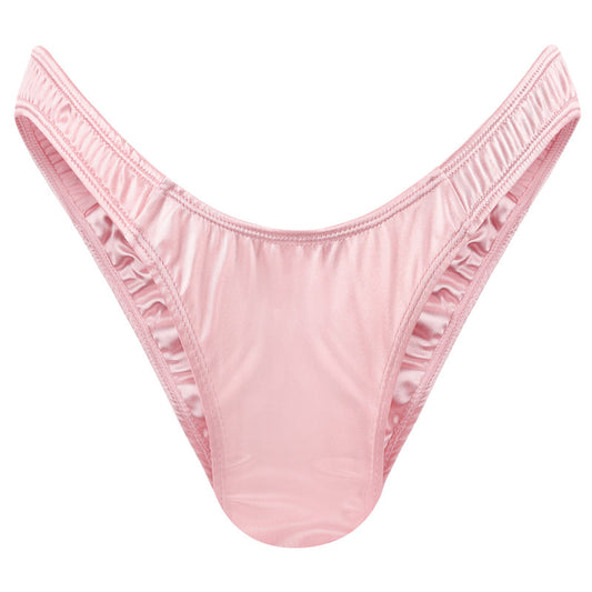 LittleForBig 男子パンツ【秘密のTバック】無地 光沢 ピンク MUP510