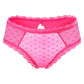 LittleForBigメンズ メッシュパンティー 可愛い【水玉の遊び心】 体型カバー レースとリボン飾り ショーツ ローズ MUP512F