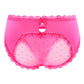 LittleForBigメンズ メッシュパンティー 可愛い【水玉の遊び心】 体型カバー レースとリボン飾り ショーツ ローズ MUP512F