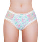 LittleForBigメンズ パンティー 体型カバー 咲き誇る花【田舎風】メッシュ パンティー ブリーフ 緑 MUP517V