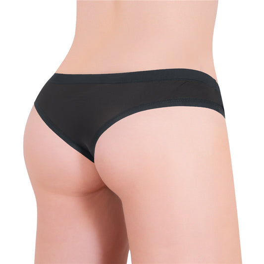 LittleForBigメンズショーツ 下着 通気性 タッキングギャフ ブラジリアンチーキー 柔軟メッシュ シェイプブリーフ ユニセックス 黒 MUP530H