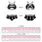 LittleForBigユニセックス ブラレット2点セット【チアリーダー】 調節可能なストラップ クロスストラップ プリーツスカート ブラック MUT264H