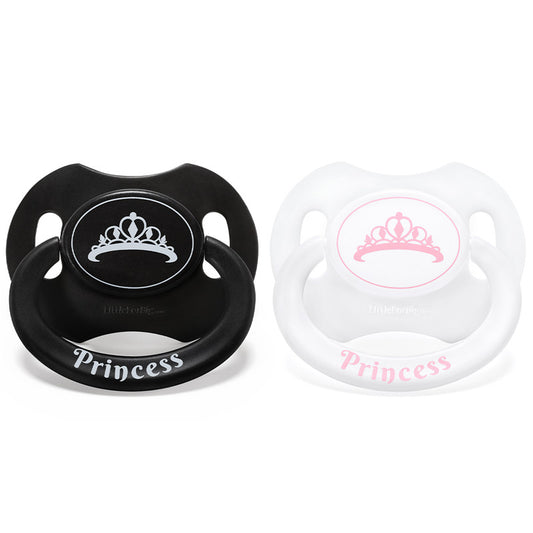 LittleForBig大人おしゃぶり 新型2代 蓋付【お姫様柄】2個セットP88-TS205