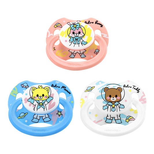 LittleForBig大人おしゃぶり 新型2代 蓋付【ベビー宇宙員】3個セット P88-TS303