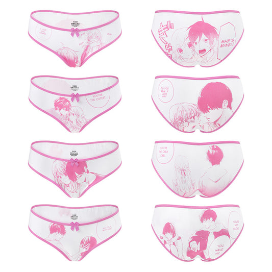LittleForBig女子綿パンティー【アニメ恋人の物語ワイフ】4枚セットUP215-S401