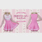 LittleForBigユニセックス シルキーミニドレス【応援チアリーダー】袖なしドレス スカート 隠しジッパー 「SISSY」プリント ピンク M3004P