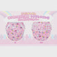 LittleForBig大人用シルキーおむつカバー【うさぎとベラ】バックに3層重ねレースフリル 大きなリボン飾り ストレッチウェストで快適 防水・漏れ防止 洗濯可 ピンク DC202P