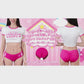 LittleForBigメンズ ブラレット2点セット ジムウェア【シシー世界へようこそ】シルキークロップトップとパンティー キャメルつま先隠し バックシャーリング ローズ MUT285F