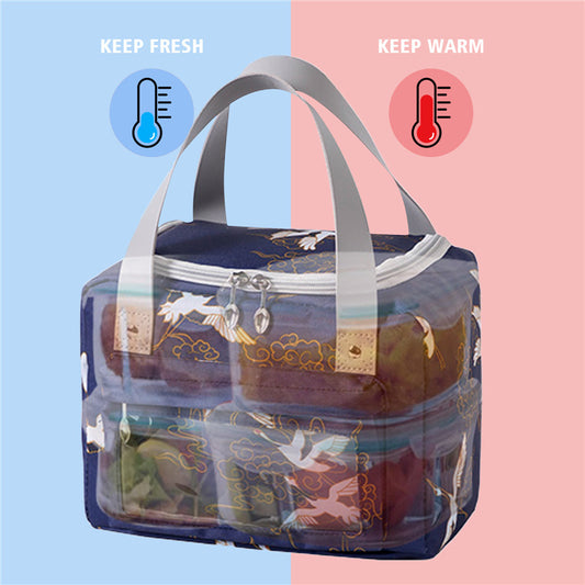 おしゃれな、保冷ランチバッグ シンプル 可愛い ファスナー付き シンプル 可愛い ファスナー付き