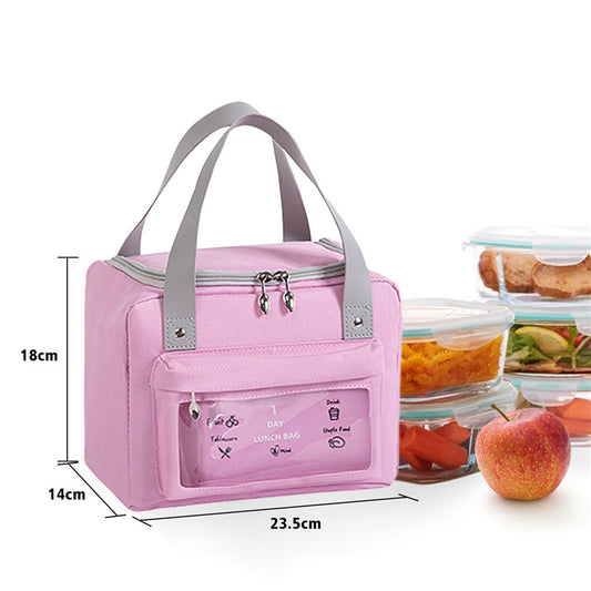 おしゃれな、保冷ランチバッグ シンプル 可愛い ファスナー付き シンプル 可愛い ファスナー付き