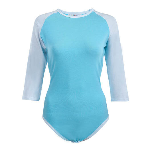 LittleForBig大人用ロンパース 野球風 無地 七分袖 173