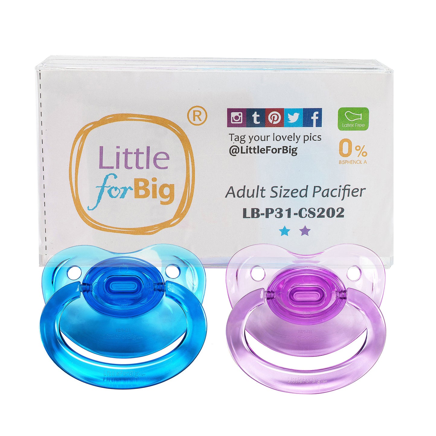 LittleForBig 大人用おしゃぶり 透明  2個セットP31-CS202