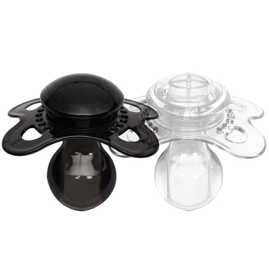 LittleForBig 大人用おしゃぶり 3代 蓋付 透明 2個セットP89-CS203