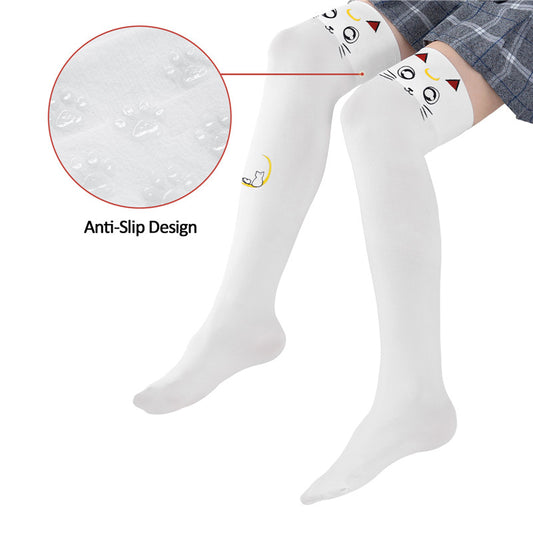 LittleForBigストッキング【激かわ ルナ・猫ちゃん】滑り止めシリコーン付 2足組 SL13-S201