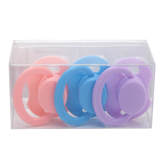 LittleForBig 大人用おしゃぶり 蓋付 3個セット 無地 P88-S301